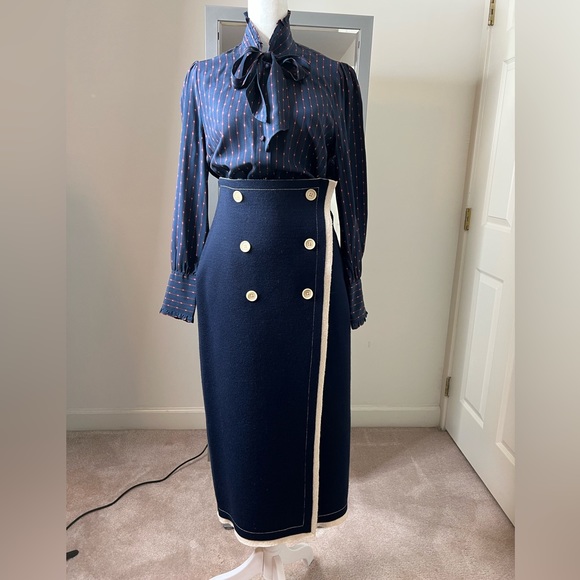 J. Crew Dresses & Skirts - J. Crew Collection Nautical Wrap Sweater Skirt